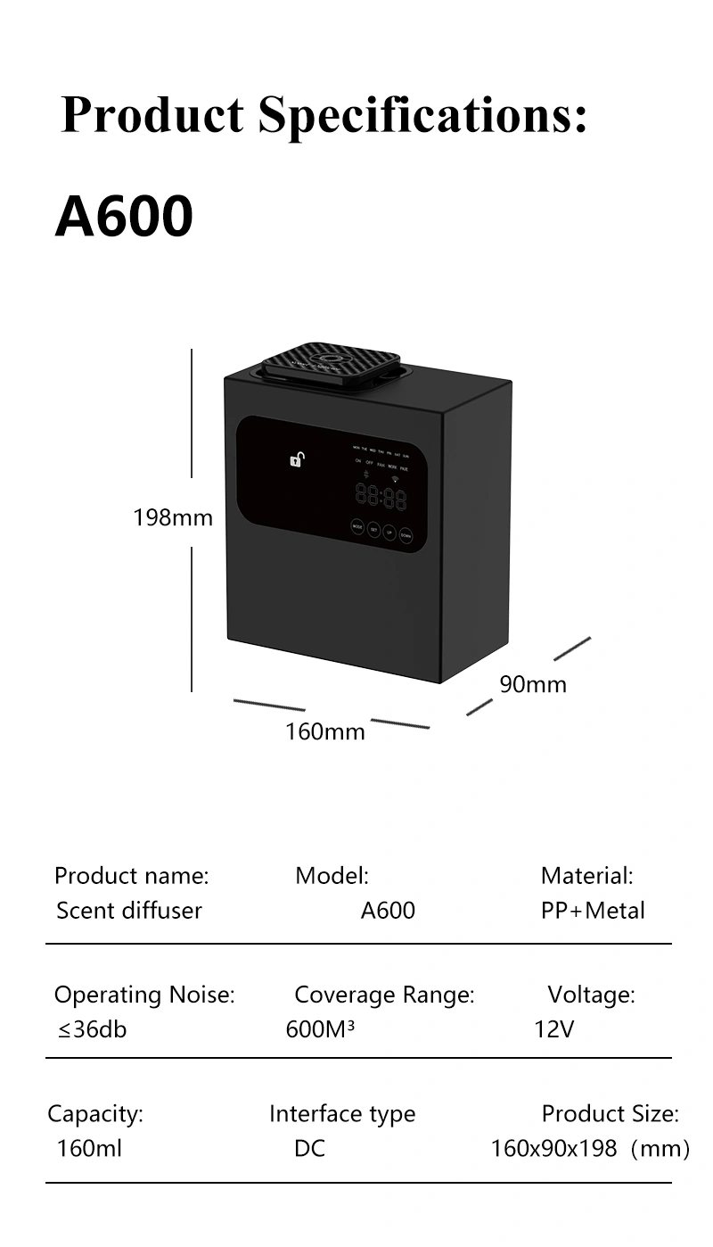 Commercial Essential Oil Diffuser A600 product image - WD Aroma wholesale