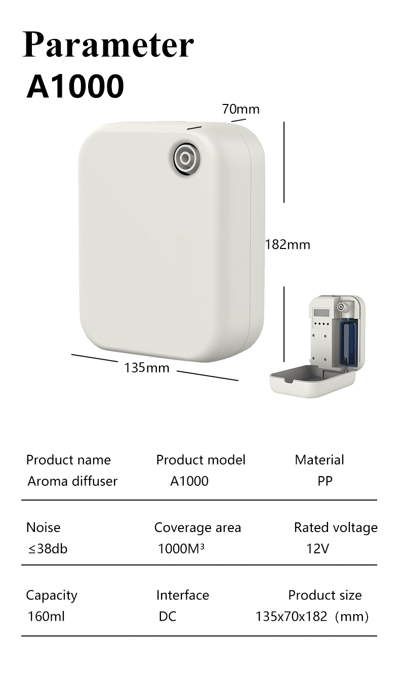 Wall-Mounted Scent Diffuser A1000 product image - WD Aroma wholesale