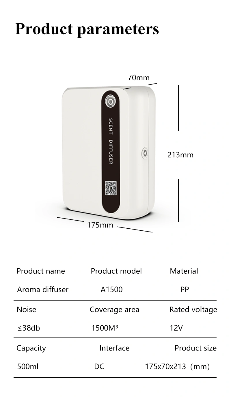 Wall-Mounted Scent Diffuser A1500 product image - WD Aroma wholesale