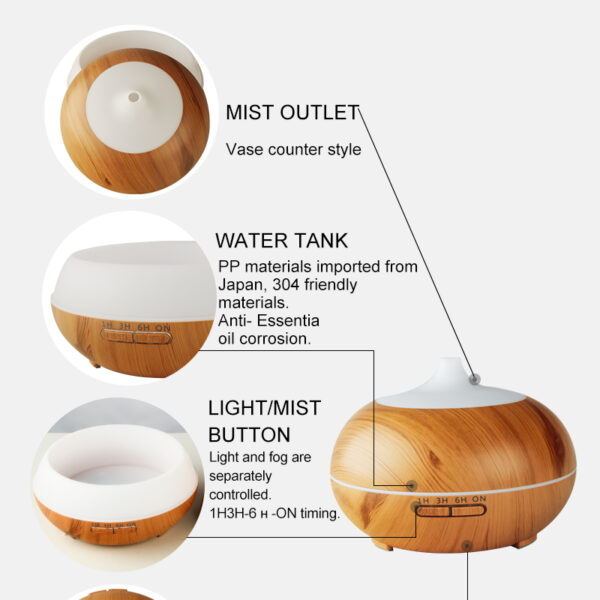 Ultrasonic Electric Aroma Diffuser 1841 - Image 6