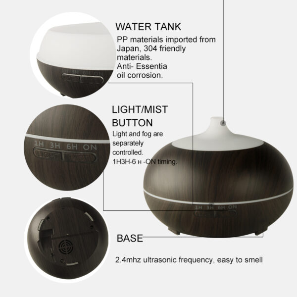 Ultrasonic Electric Aroma Diffuser Black 1841 - Image 5