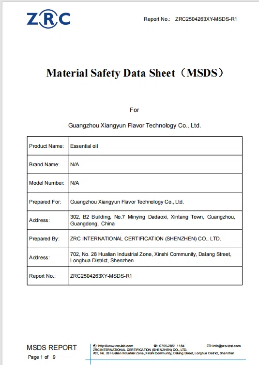 MSDS material safety data sheet document