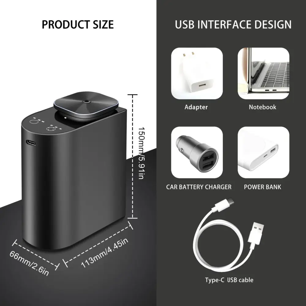 2530 Portable Aluminum Scent Diffuser - Wholesale 3-in-1 Desktop/Wall Mount with CD Grain Nozzle
