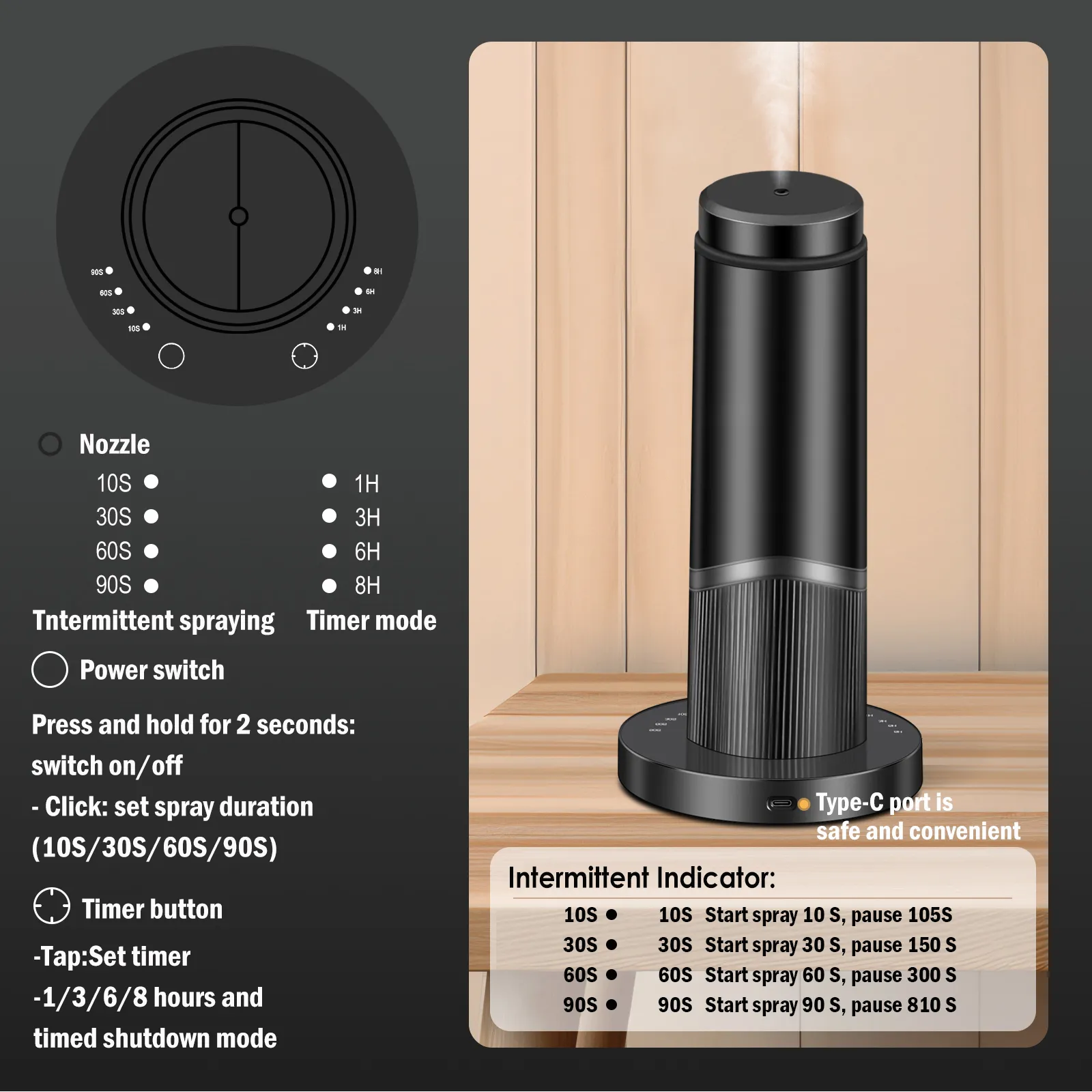 Large Space Essential Oil Diffuser Wholesale 2544 200ml