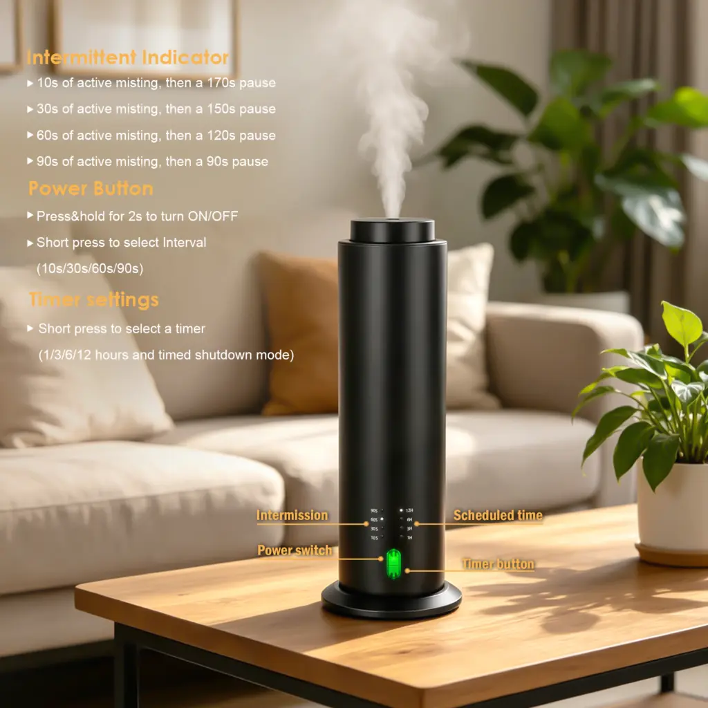 Configuración del temporizador del difusor nebulizador 2026