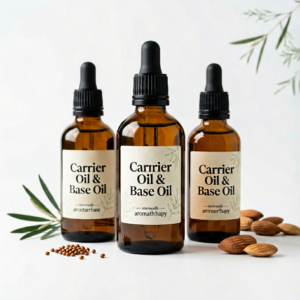 Carrier and base oils for blending bulk essential oils programs