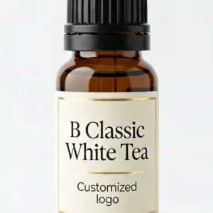 Aceite de fragancia «B Classic White Tea» al por mayor, en botella de vidrio ámbar con logotipo personalizado - WD Aroma