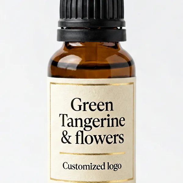 Wholesale Green Tangerine & flowers Fragrance Oil Amber Glass Bottle Custom Logo - WD Aroma