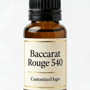 Venta al por mayor de aceite de fragancia Baccarat Rouge 540 en botella de vidrio ámbar con logotipo personalizado - WD Aroma