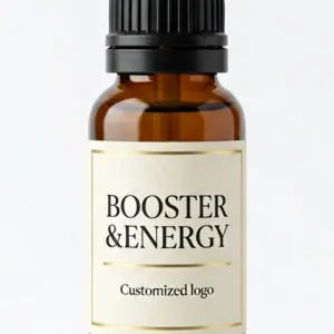 Wholesale BOOSTER&ENERGY Fragrance Oil Amber Glass Bottle Custom Logo - WD Aroma