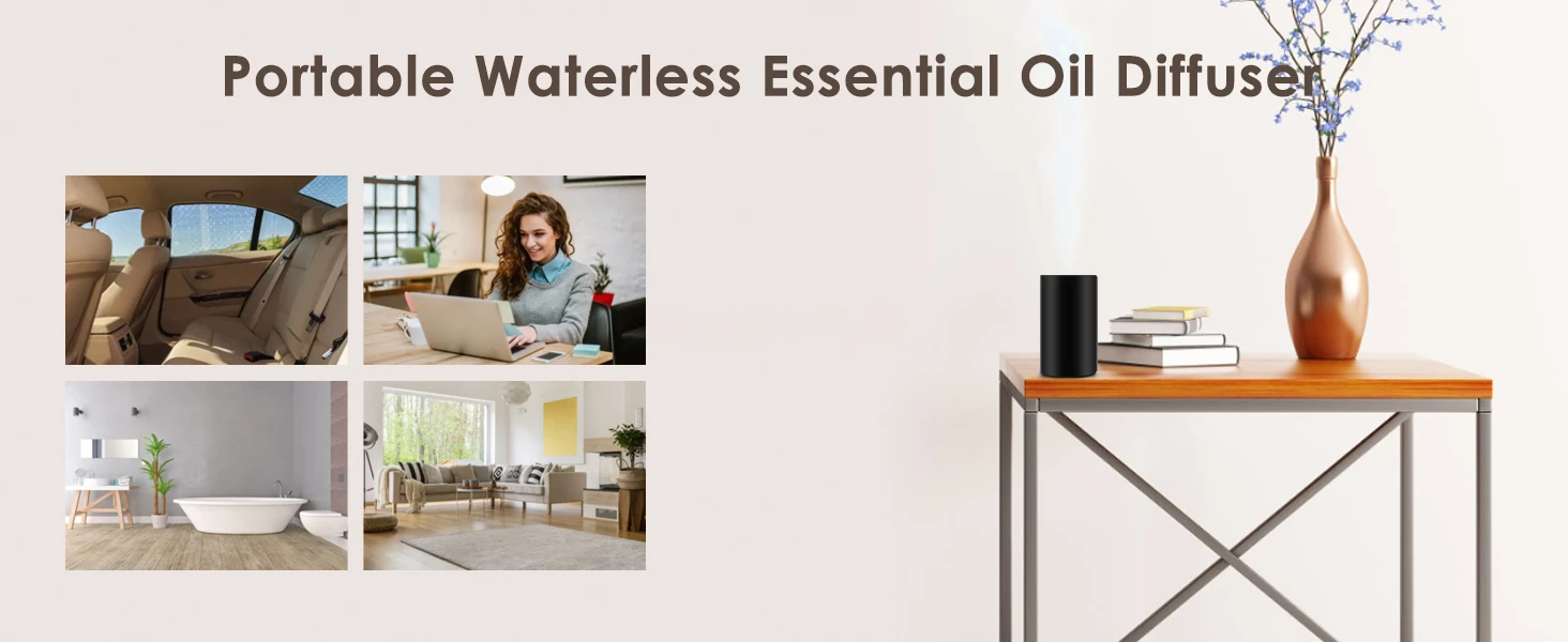 2423 waterless diffuser description image 02 - dimensions and features