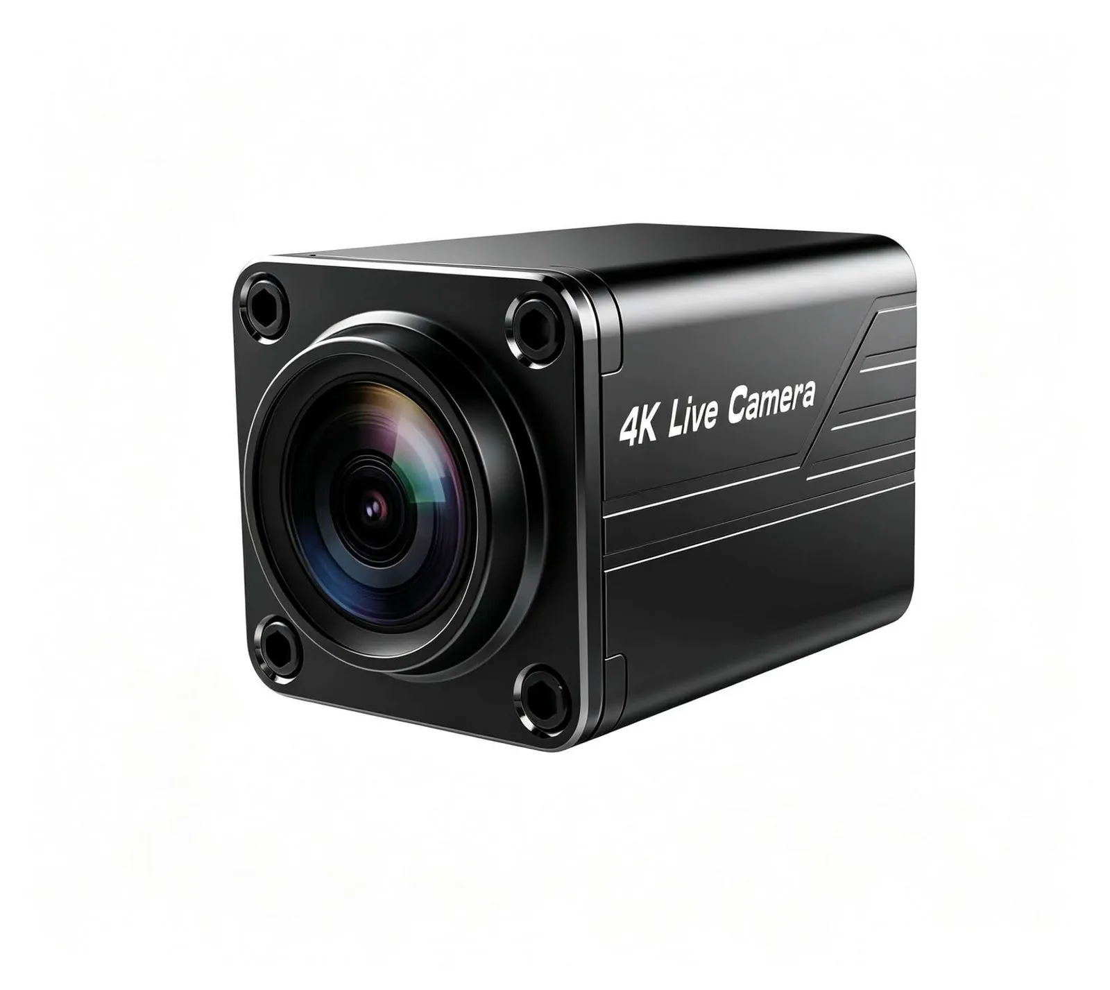 Black box 4K live camera for machine vision with four corner screws