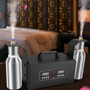 M6000 commercial HVAC scent diffuser, black aluminum housing, dual nozzles | WD Aroma Wholesale