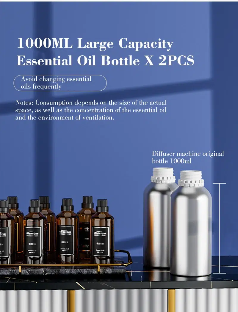 M6000 large capacity essential oil bottles, 1000 ml x 2, avoids frequent refills | WD Aroma Wholesale