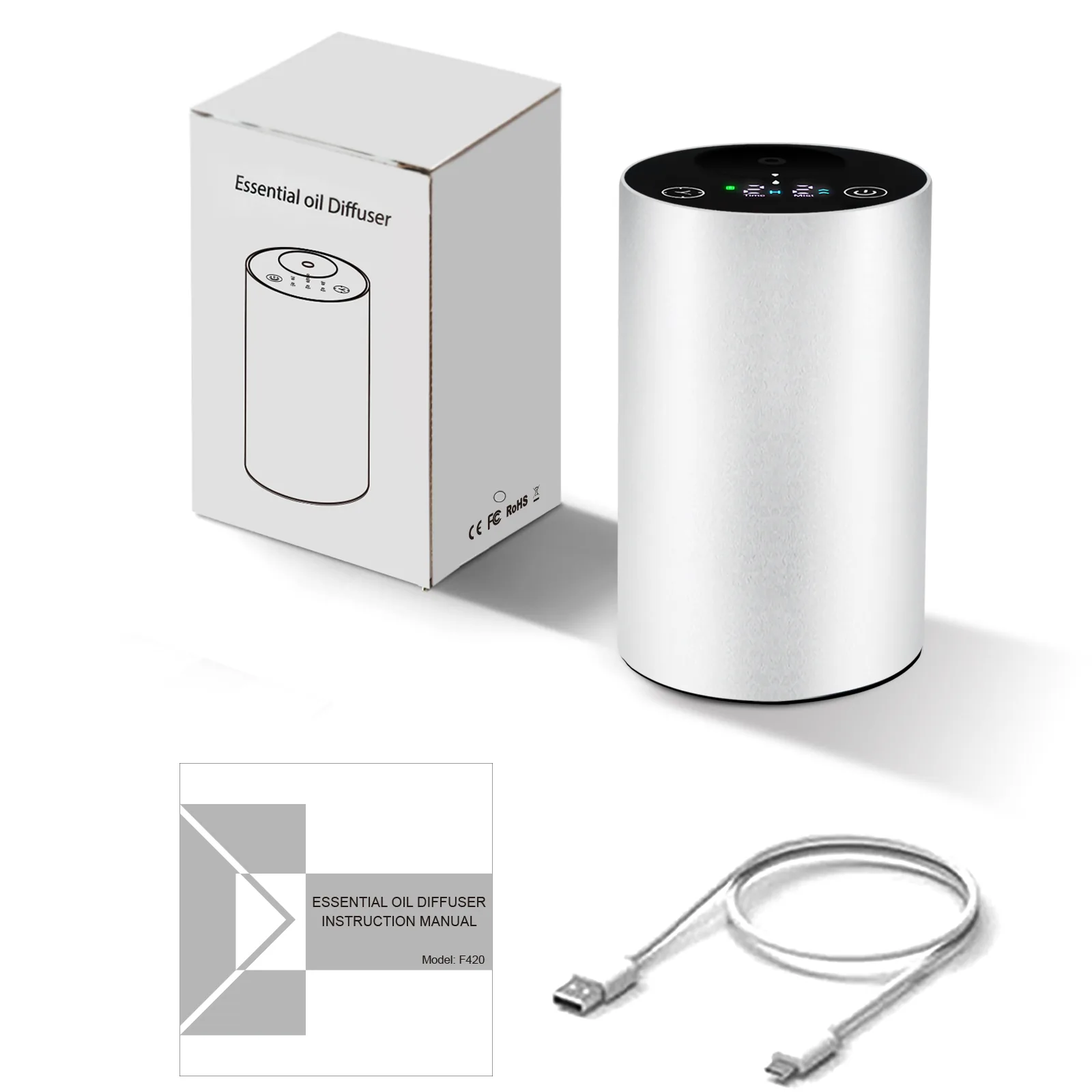 Difusor sin agua de aleación 2410 con pantalla LCD - Suministro directo desde la fábrica en China - Cantidad mínima de pedido (MOQ): 500 unidades, venta al por mayor directamente desde nuestra fábrica en China