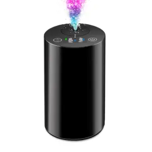 2410 PP plastic waterless diffuser with digital display - flat head, black body - 187.5 m3 / 6 621 ft3 coverage