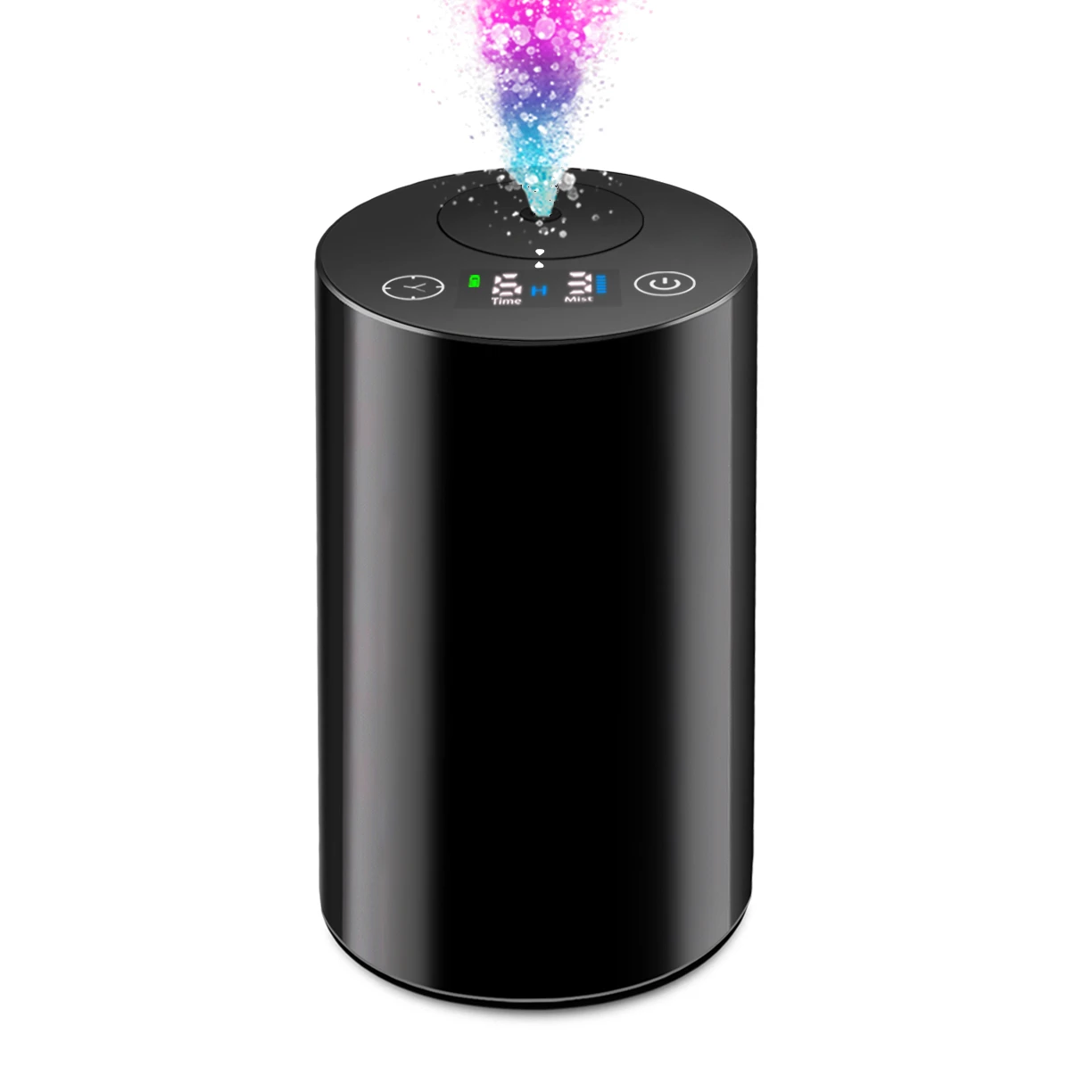 2410 PP plastic waterless diffuser with digital display - flat head, black body - 187.5 m3 / 6 621 ft3 coverage