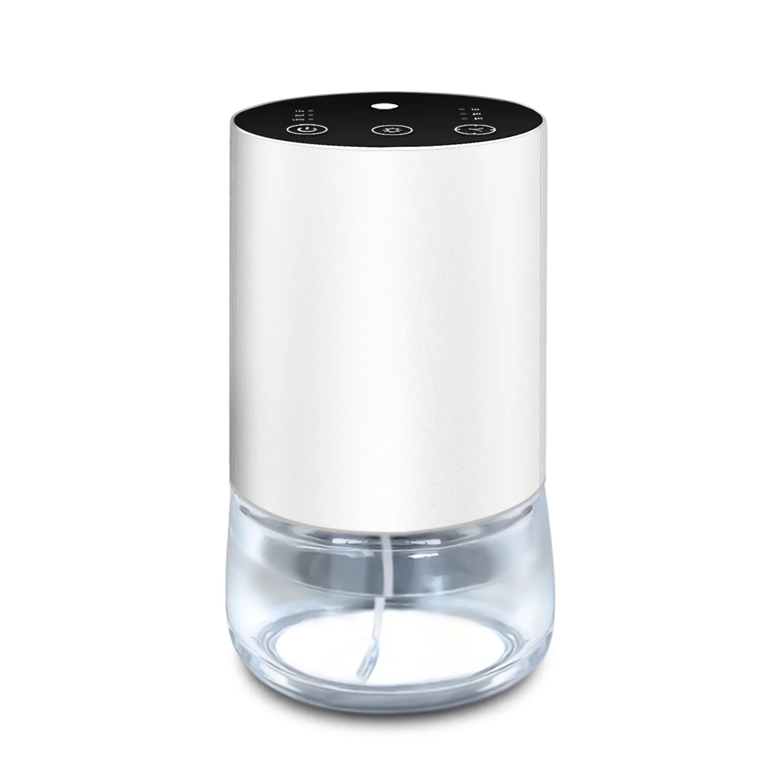 2430 glass and alloy waterless diffuser - glass reservoir visible through the body
