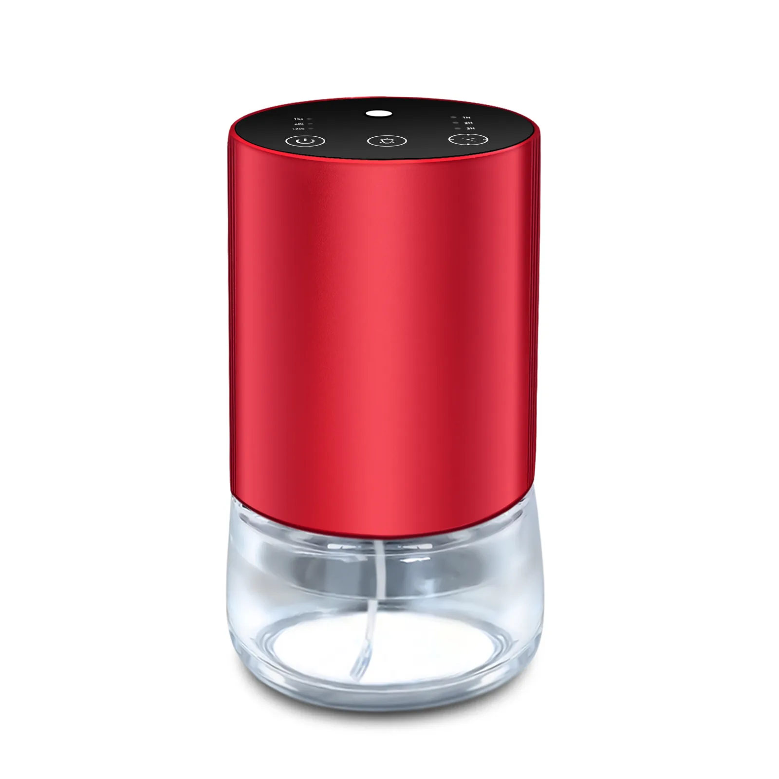 2430 glass and alloy waterless diffuser - 1H / 2H / 3H / 8H timer states - net weight 420 g / 0.93 lb