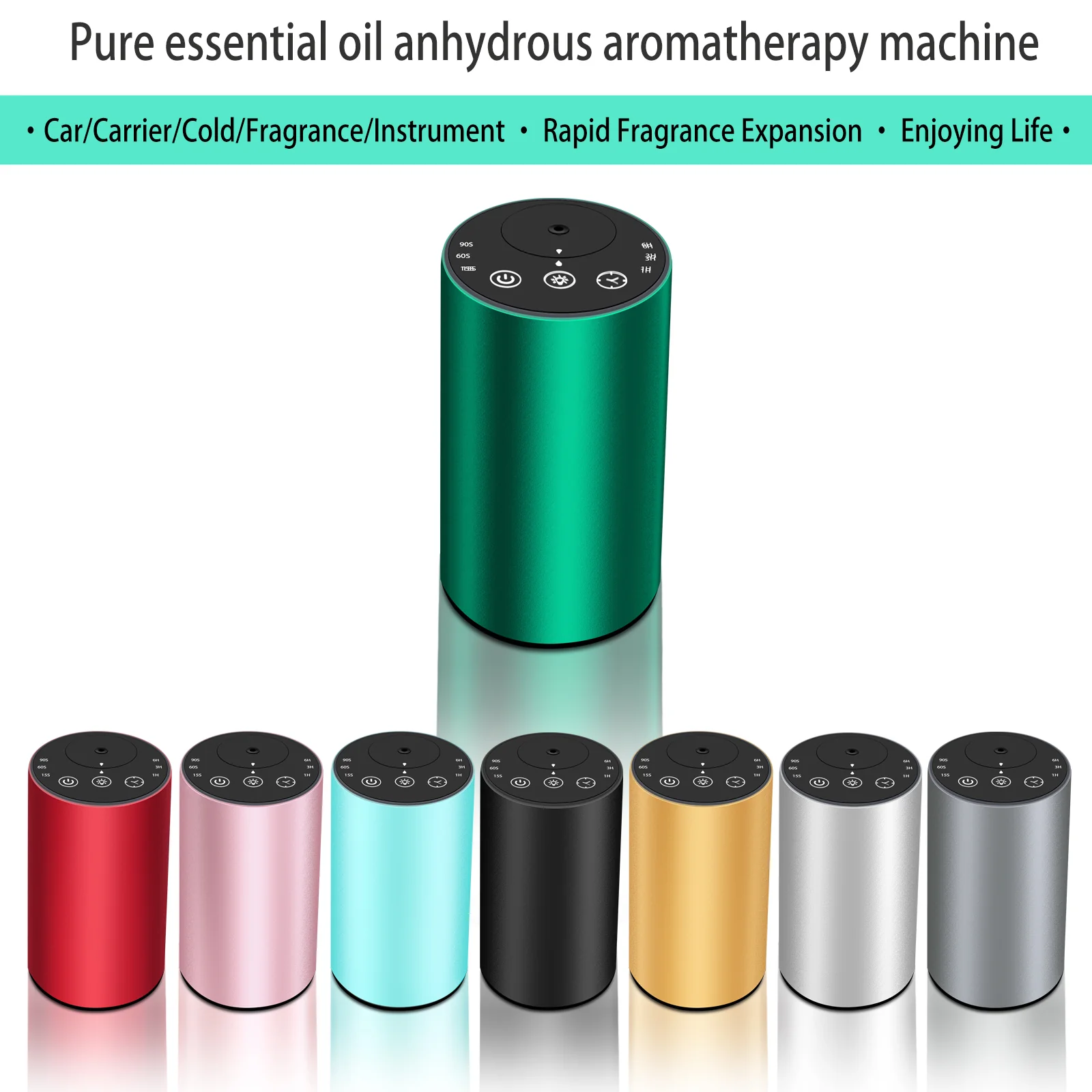 2451 rechargeable portable waterless essential oil diffuser with timer and battery features