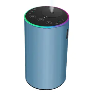 Blue 2452 portable rechargeable waterless essential oil diffuser with RGB ambient light and side button - wholesale bulk supplier, custom logo available, OEM from China factory