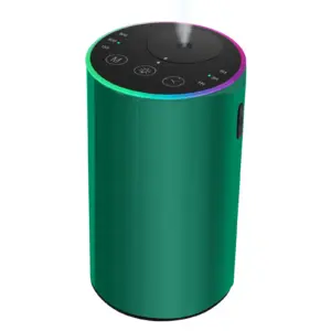 Green 2452 portable rechargeable waterless essential oil diffuser with RGB ambient light and side button - wholesale bulk supplier, custom logo available, OEM from China factory