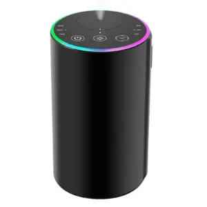 2453 RGB waterless diffuser aluminium alloy front-angle-black view - wholesale factory China