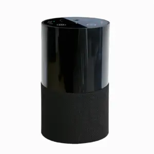2471 fabric-wrapped waterless diffuser with flat nozzle head, black fabric-wrapped PP shell, front view