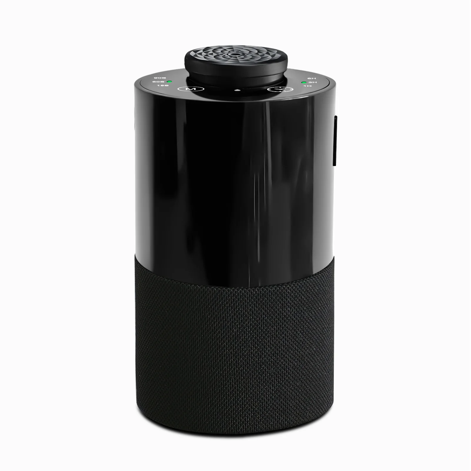 2472 side-button fabric-wrapped waterless diffuser with the control button on the side of the body