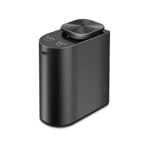 Black 2530 aluminum waterless scent diffuser with CD grain nozzle, rechargeable desktop model